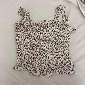 Reformation Floral Crop Top